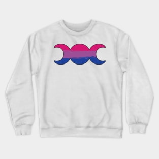 Witchy Triple Moon Goddess Symbol - Bisexual Crewneck Sweatshirt